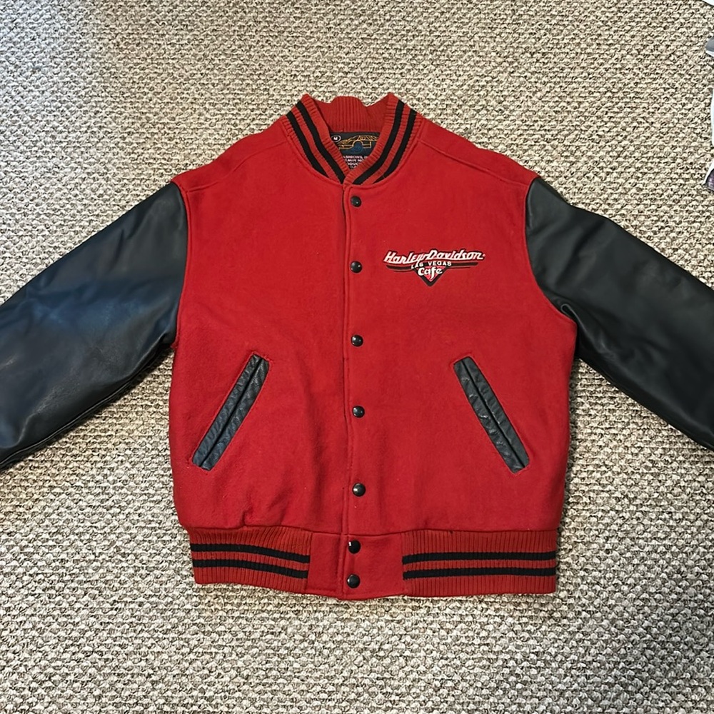 Harley Davidson Las Vegas Cafe Fat Boy Motorcycle Jacket Size Medium